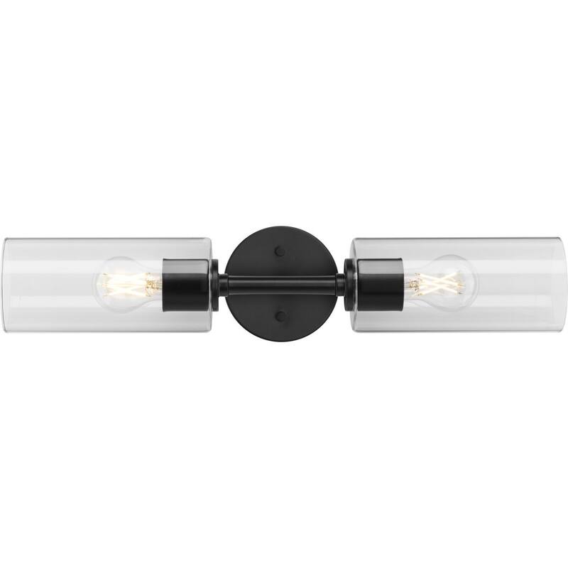 Cofield Collection Two-Light Matte Black Transitional Wall Bracket - 22.5 in x 5.62 in x 4.87 in