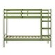 preview thumbnail 4 of 5, Stylish Twin Over Twin Bunk Bed with Ladder, Simple Solid Wood Bed, Maximized Space & Safety Guaranteed