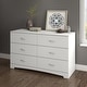 preview thumbnail 20 of 32, South Shore Step One 6-Drawer Double Dresser Pure White