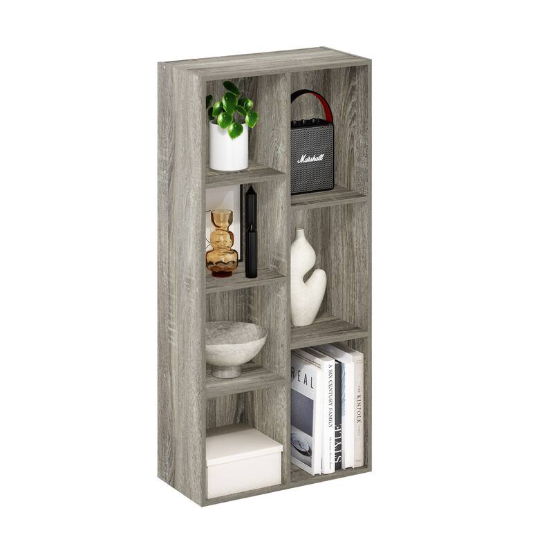 Furinno Luder 7-Cube Reversible Open Shelf, Blackwood