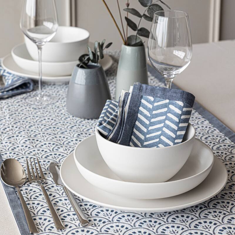 over&back Coupe Semi-Matte Stoneware Dinner Bowls - 30oz