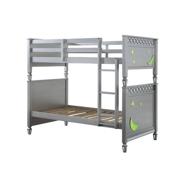 slide 2 of 4, Grace Silver Twin/Twin Bunk Bed with Removable Guardrail