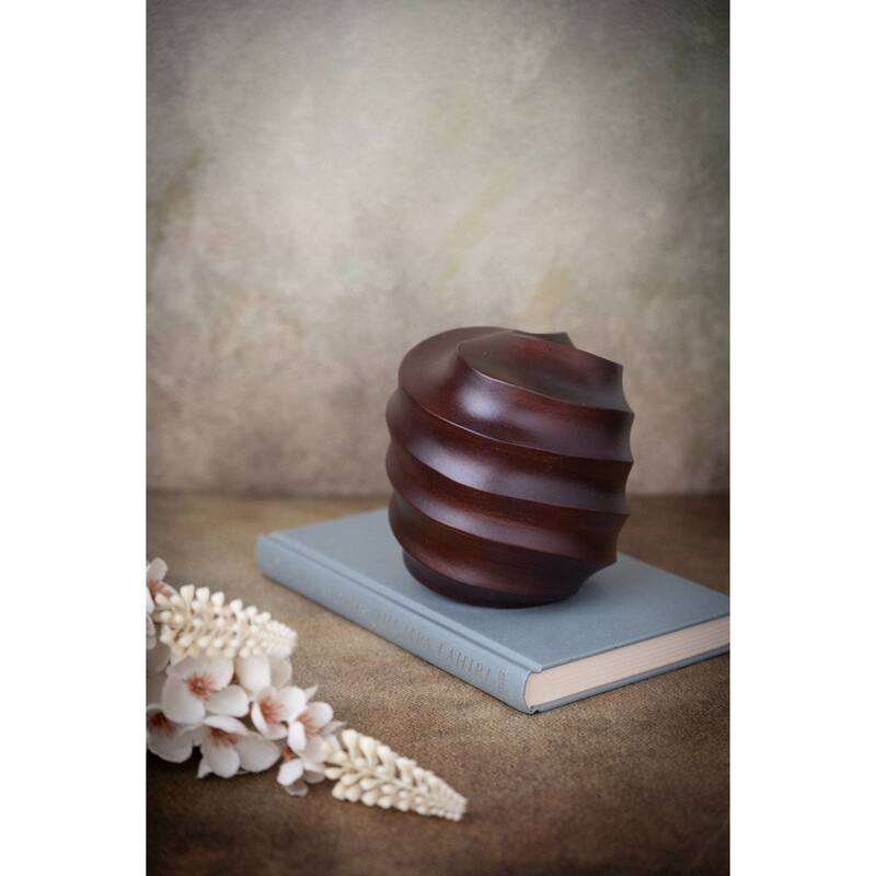 Small Twirl Metal Decoration - 5" - Brown