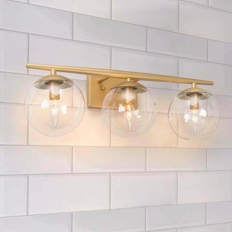 Modern 3-light Bathroom Vanity Lights Farmhouse Globe Wall Sconce for Powder Room