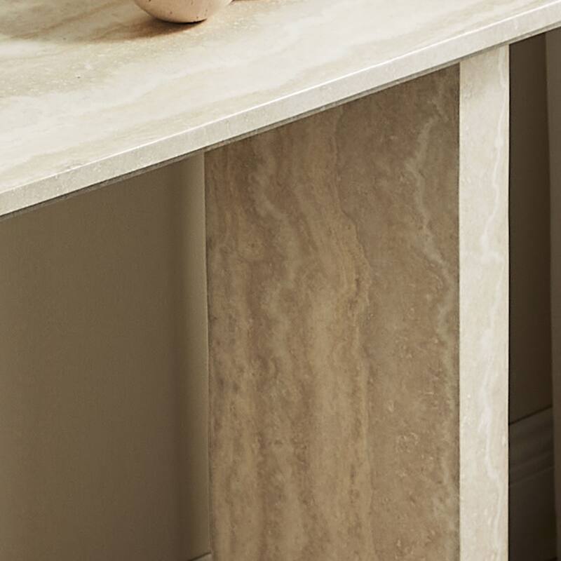 55.12"Faux MARS marble Pattern Console Table, Narrow Console Table wit, Modern Design MDF Skinny Sofa Table Entrance Table