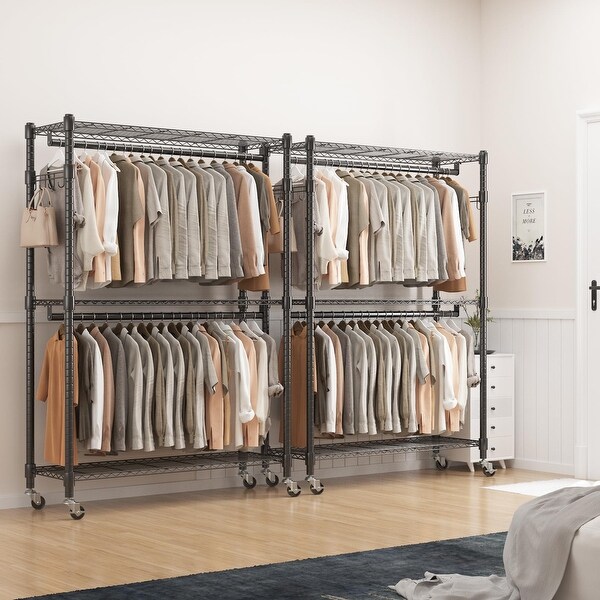 Clothes racks on wheels cheap