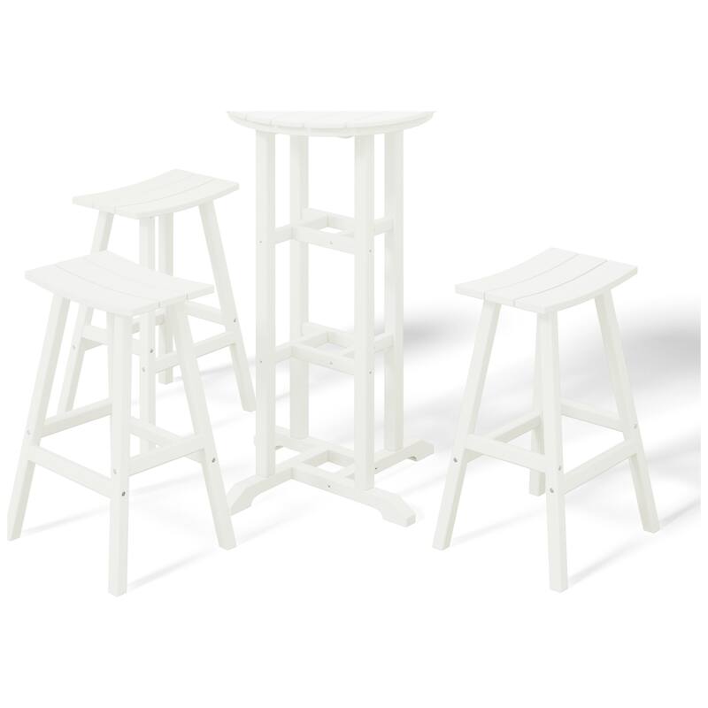 Laguna Hdpe All Weather Outdoor Patio Bistro Bar Set (4-Piece Set)