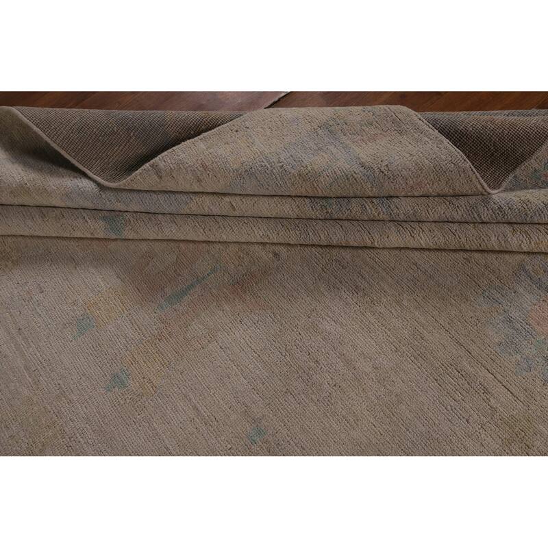 Earth Tone Oushak Turkish Large Rug Handmade Wool Carpet - 10'0"x 13'6"