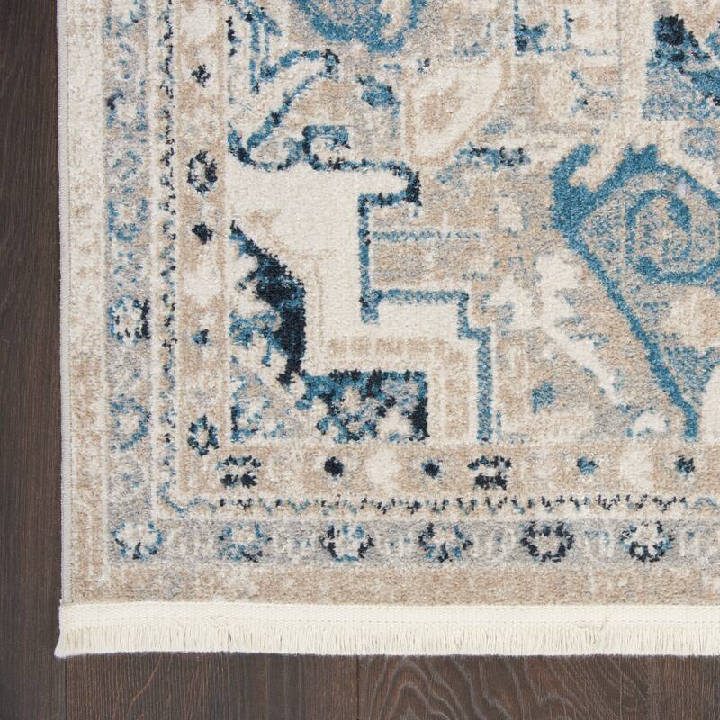 Nourison Geneva Traditional Bordered Area Rug.