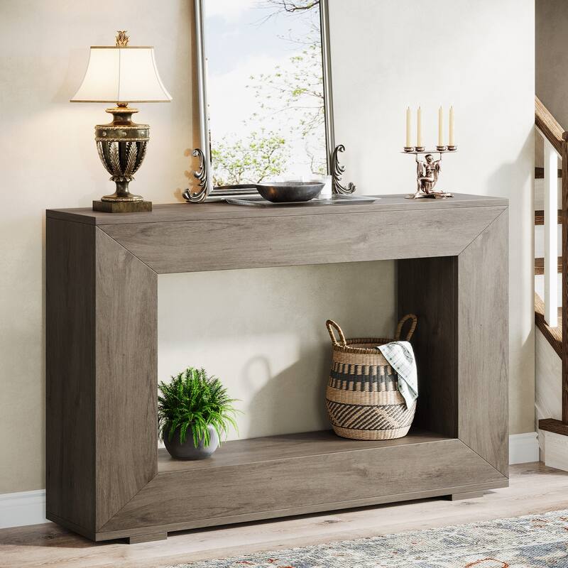 47.24 Inches Rustic Console Table with Storage