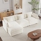 preview thumbnail 73 of 162, Cloud Chenille Upholstered Modular Sectional Sofa with DIY Combination Design White 3-Seater Sofa+Ottomans