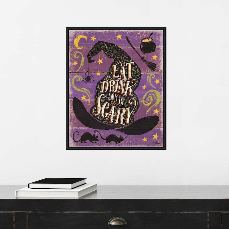 Amanti Art Fright Night II Framed Canvas Wall Art