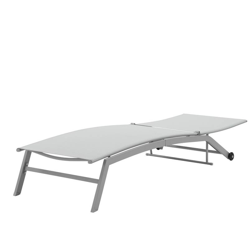 Corvus Antonio Outdoor Contemporary Sling-Fabric Adjustable Chaise Lounge