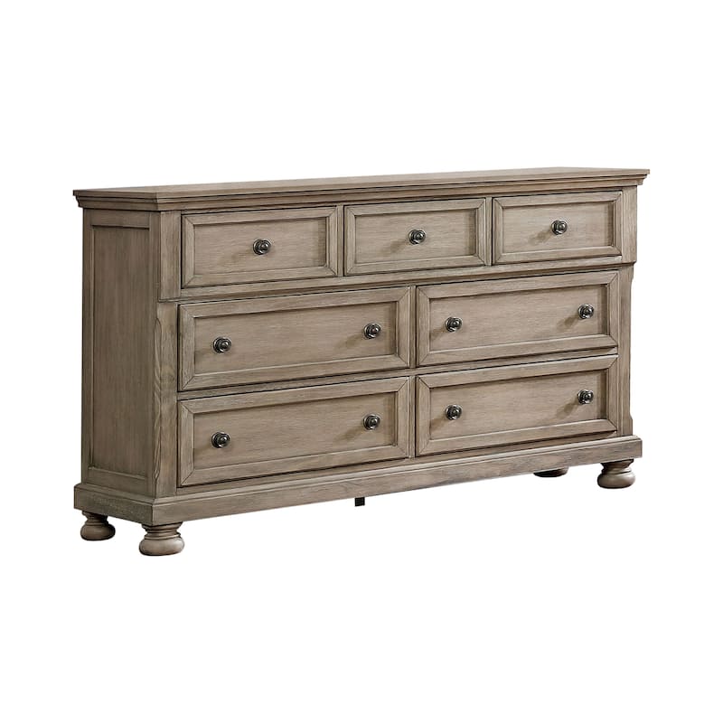 Nahkohe Transitional Grey 56-inch Wide 7-Drawer Solid Wood Dresser by Furniture of America