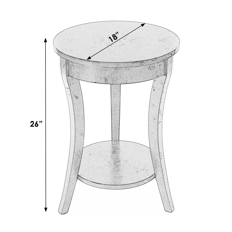 Holdin Round Burl Wood 18"W Side Table