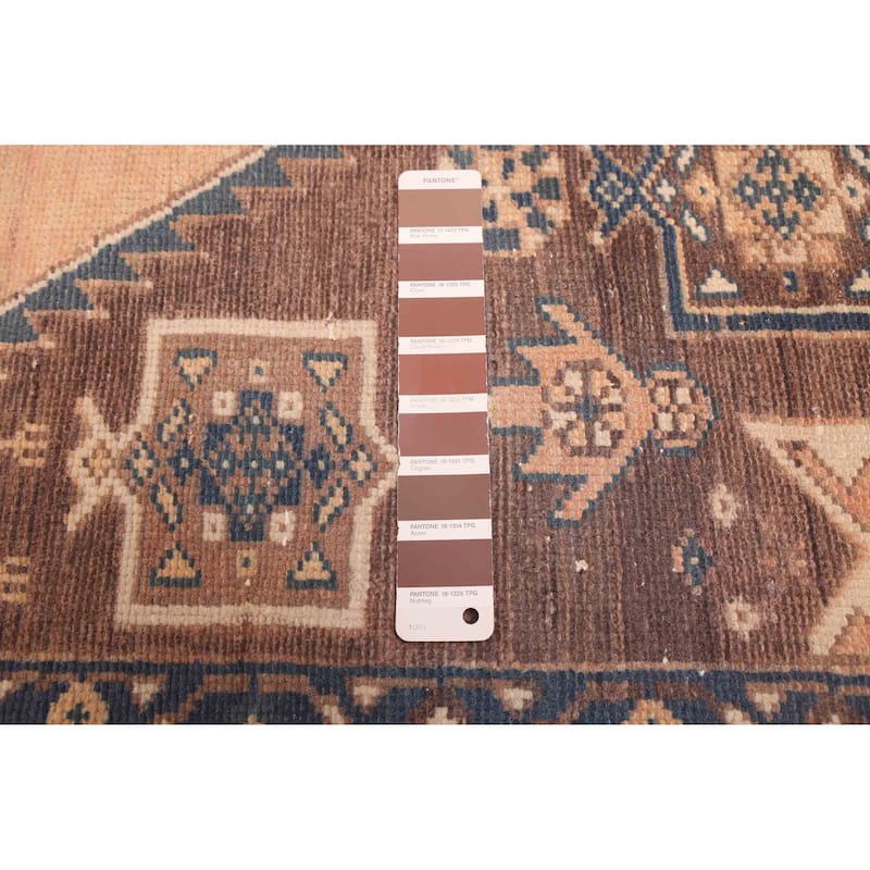 ECARPETGALLERY Hand-knotted Antalya Vintage Dark Brown Wool Rug - 4'5 x 6'7