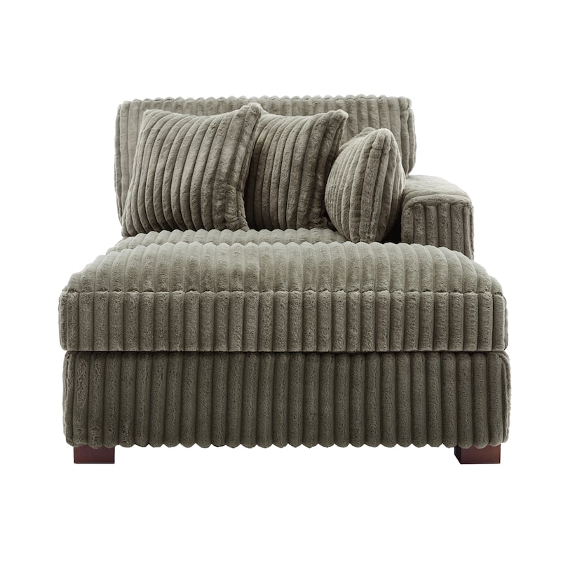 Modern Indoor Chaise Lounge Couch with Pillows