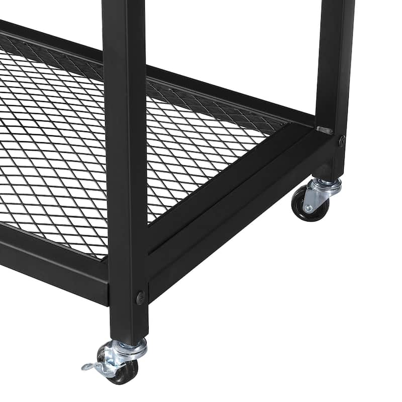 Ledel Industrial Rolling Kitchen Cart Serving Cart With Storage Shelves and Caster Wheels