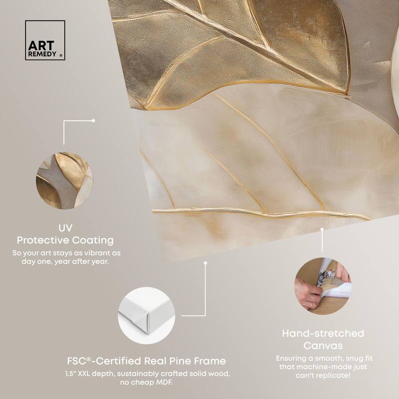 Golden Cascades Canvas by Art Remedy, Gallery Wrapped