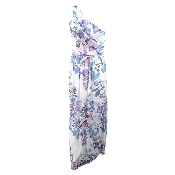 floral one shoulder maxi dress