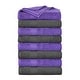 preview thumbnail 18 of 28, Luxurious Cotton 600 GSM Highly Absorbent Bath Towels by Ample Decor - Pack of 8 Gray - Purple