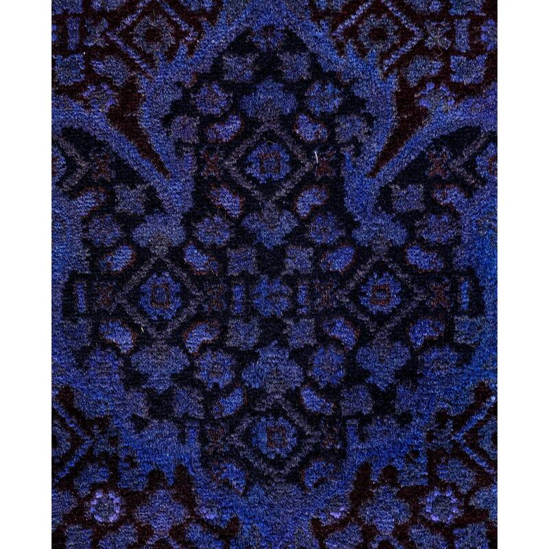Overdyed One-of-a-Kind Hand-Knotted Area Rug - Purple - 9' 1" x 12' 1"