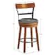 Gymax Set of 4 BarStool 25.5'' Swivel Counter Height Dining Chair with - 18'' (L) x 20.5'' (W) x 39'' (H)