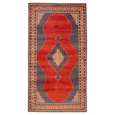 ECARPETGALLERY Hand-knotted Andelz Red Wool Rug - 5'1 x 9'5