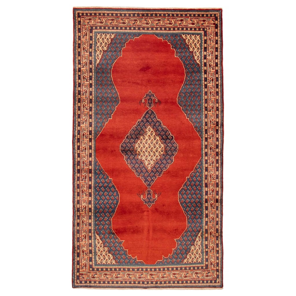 ECARPETGALLERY Hand-knotted Andelz Red Wool Rug - 5'1 x 9'5