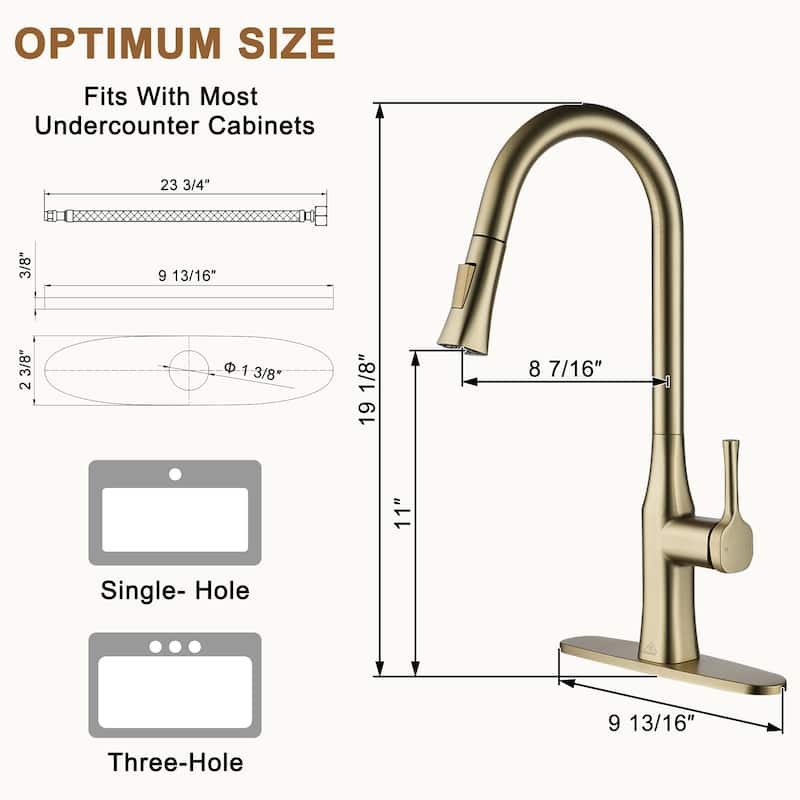 Single-Handle Pull-Out Sprayer Kitchen Faucet