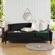 preview thumbnail 91 of 103, Silver Orchid Performance Fabric Heston Upholstered Tufted Sofa Bed Jet Black - Linen - Twin