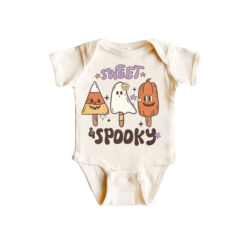 Sweet Spooky Halloween - Baby Boy Girl Clothes Infant Bodysuit Funny Cute Newborn - White - 3-6M