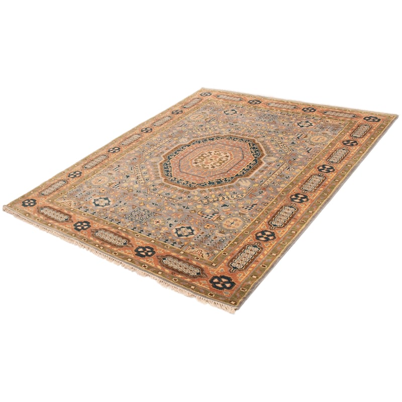 ECARPETGALLERY Hand-knotted Jules Serapi Grey Wool Rug - 7'11 x 10'1