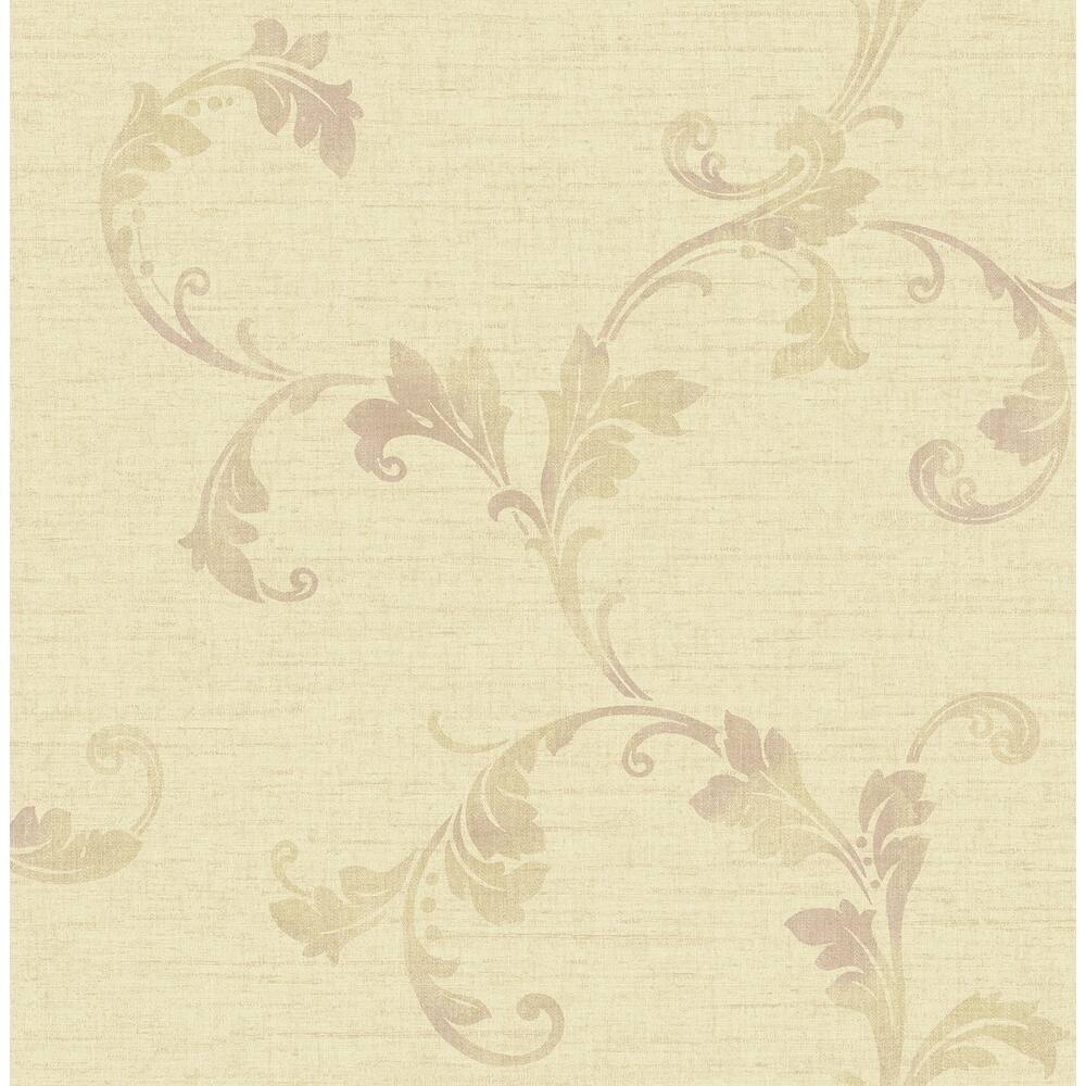 Seabrook Designs Corby Scroll Unpasted Wallpaper