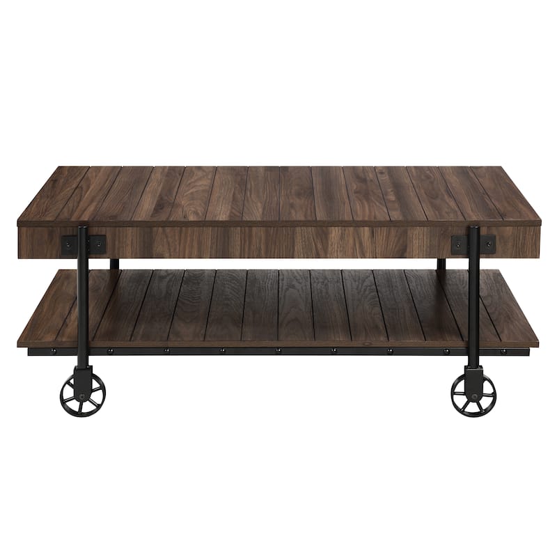 Hyssop Farmhouse Steel 3-Piece Coffee Table Set with Shelf by Furniture of America