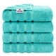 preview thumbnail 25 of 148, American Soft Linen 100% Cotton Turkish Bath Towels Large, 4 Pack Luxury Hotel Spa Quality Turkish Bath Towels Bathroom Sets Turquoise