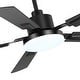 preview thumbnail 73 of 93, 48"/52"/60"/72" Modern Black LED Ceiling Fan with Light Remote (3/5/6/8/12 Reversible Blades)