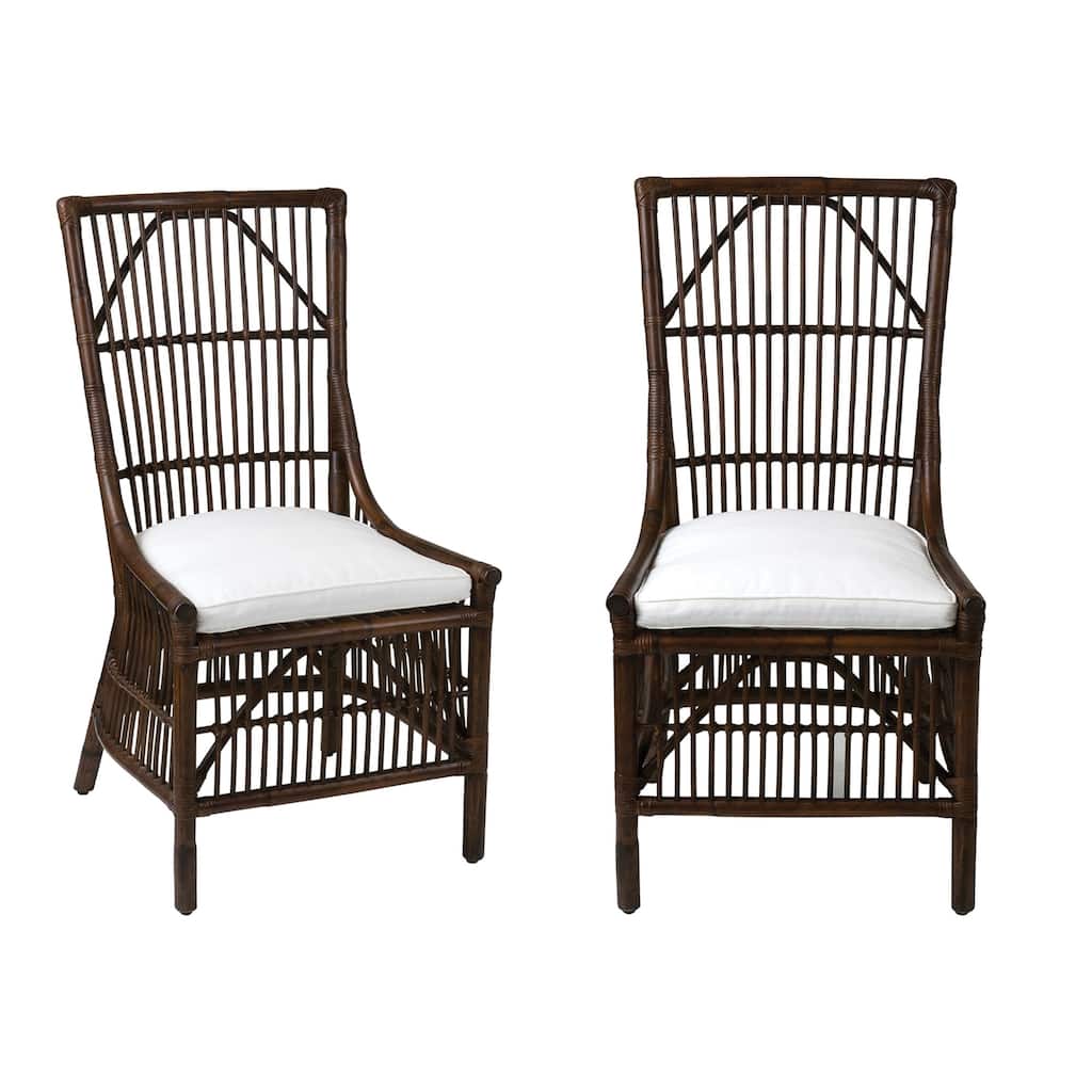 Rattan Cushioned Accent Chairs (Set of 2) by East at Main
