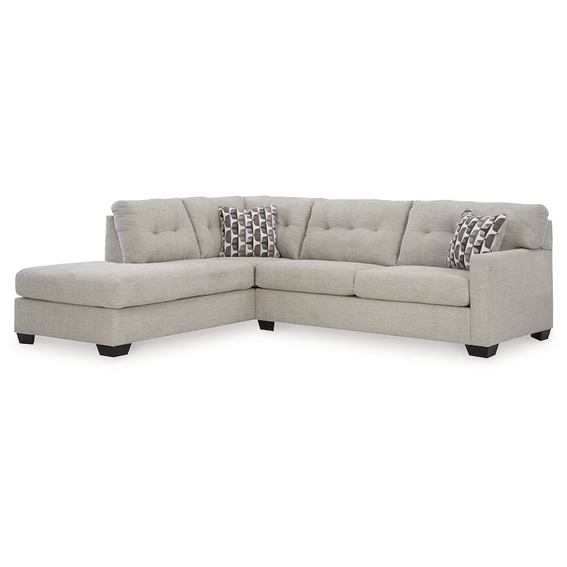 Signature Design by Ashley Mahoney 2-Piece Sleeper Sectional with Chaise - 105"W x 90"D x 37"H