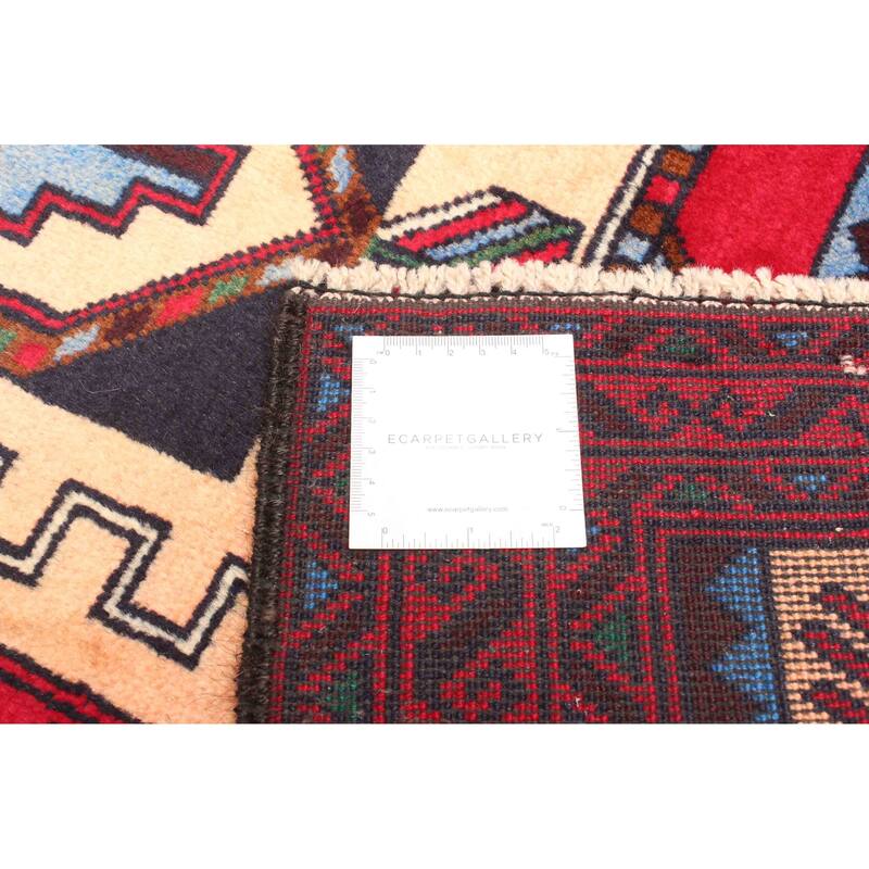 ECARPETGALLERY Hand-knotted Teimani Red Wool Rug - 2'9 x 4'8