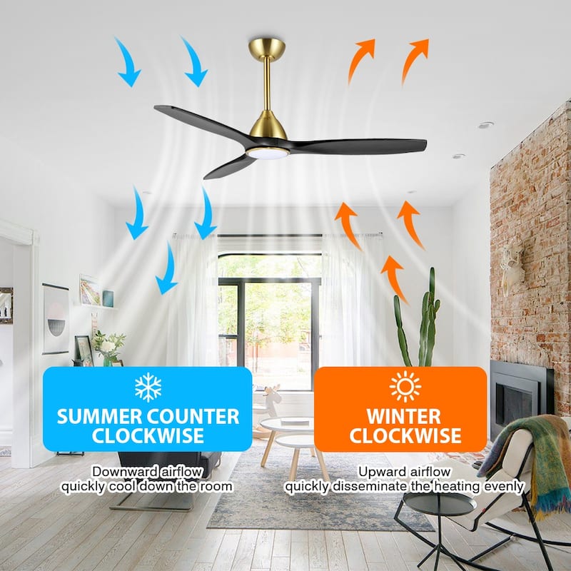 MLiAN 52 inch 3 ABS Blades Smart LED Ceiling Fan with Remote