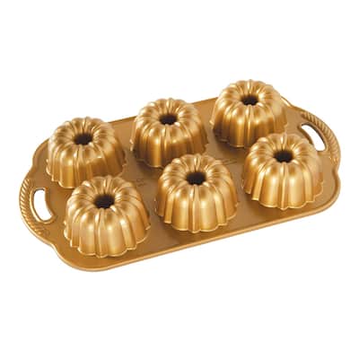 Nordic Ware Anniversary Bundtlette Pan - Gold