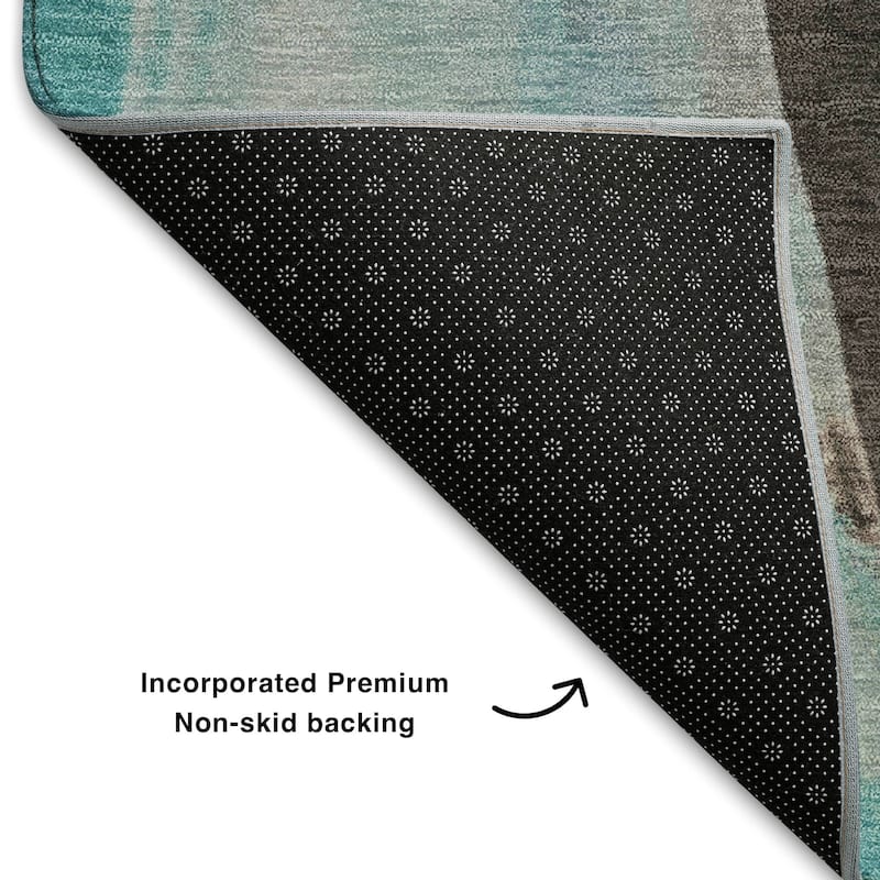 Premium Washable Super Soft Abstract Brushstrokes Mayfield Rug