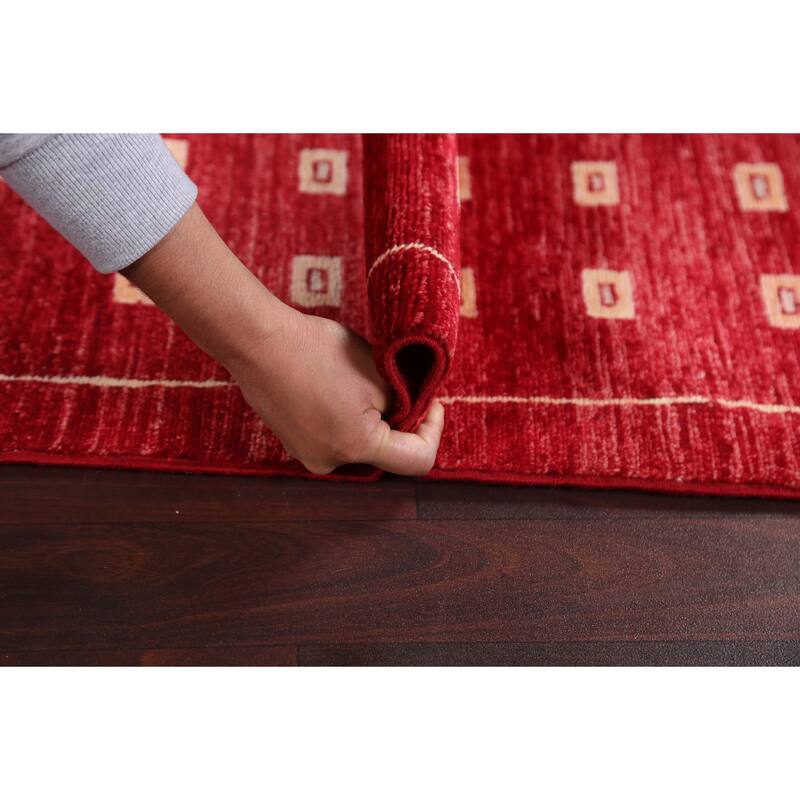 Oriental Gabbeh Kashkoli Wool Runner Rug Hand-knotted Staircase Carpet - 2'9" x 8'1"