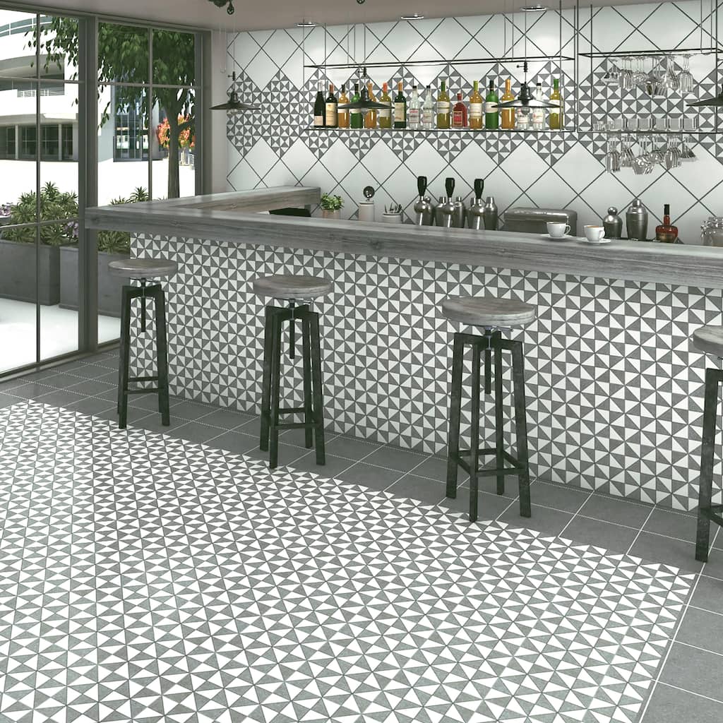 Merola Tile Vintage Marengo 9-3/4" x 9-3/4" Porcelain Floor and Wall Tile