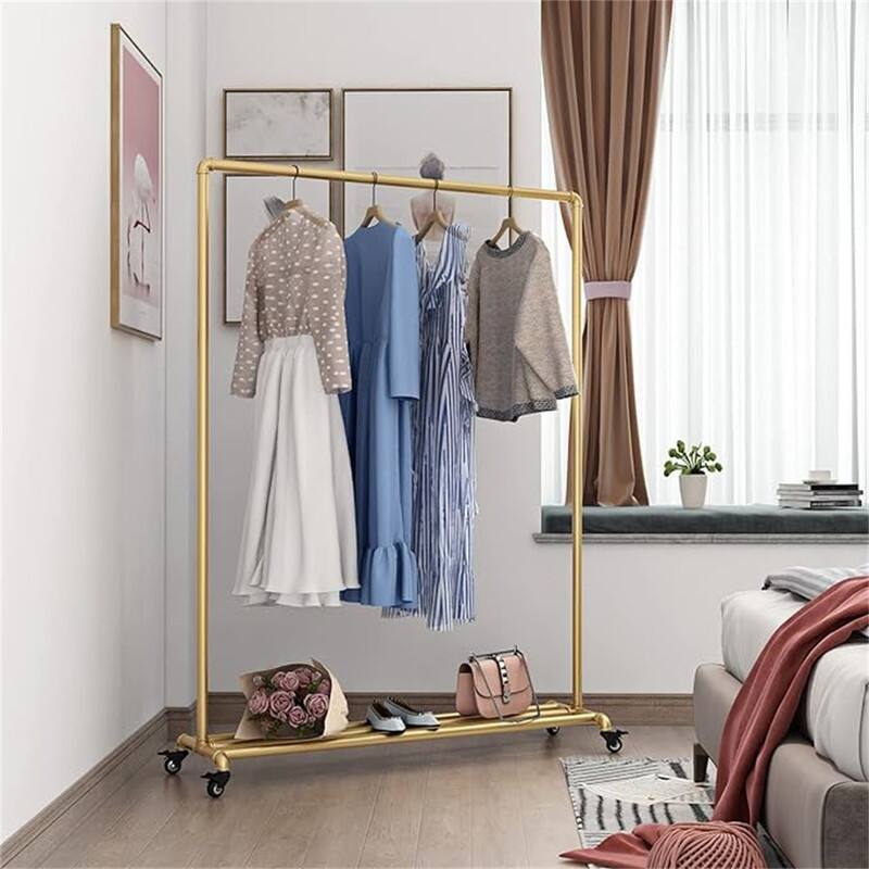 Industrial Clothing Rack on Wheels - ‎47.24L x 13.3W x 63H
