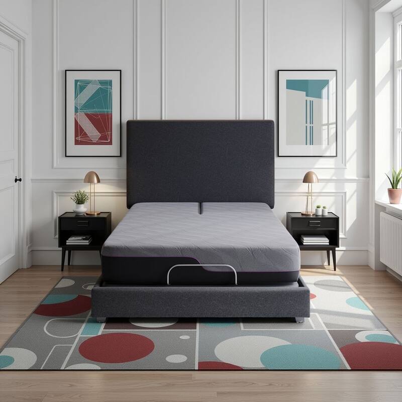 Queen Size Flex Top Memory Foam Mattress with Adjustable Base for Customized Comfort