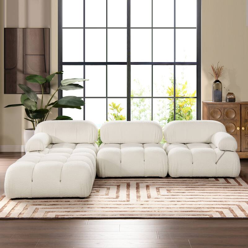 Marcel 109.5" Bubble Modular Modern Reversible Sectional