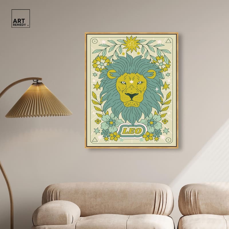 Leo Stars Card Canvas by Art Remedy