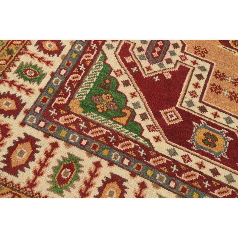 Handmade Wool Kazak Indian Area Rug Handmade Wool Carpet - 11' 10'' X 9' 0''
